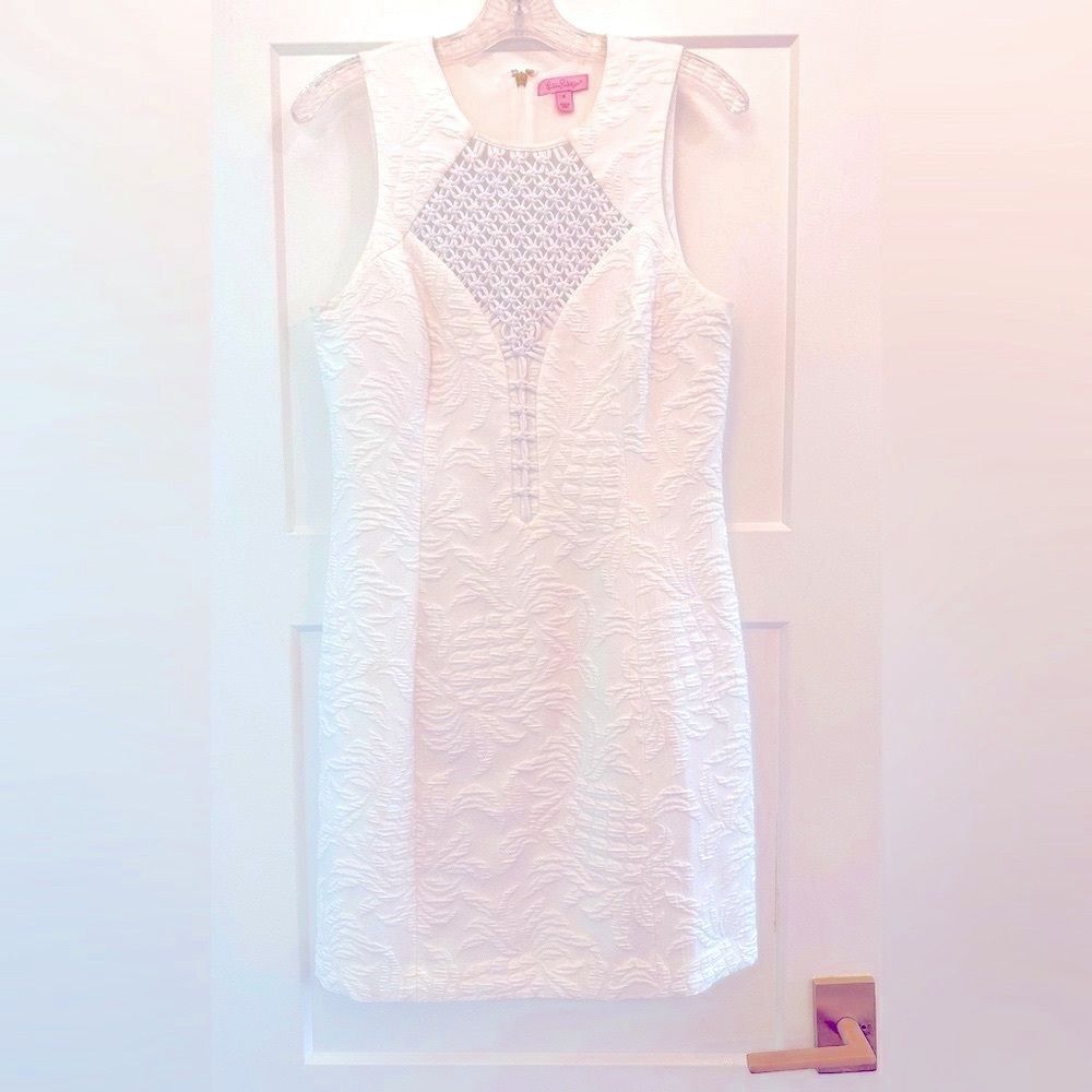 Lilly Pulitzer White Keali Stretch Shift Dress - Picture 3 of 9